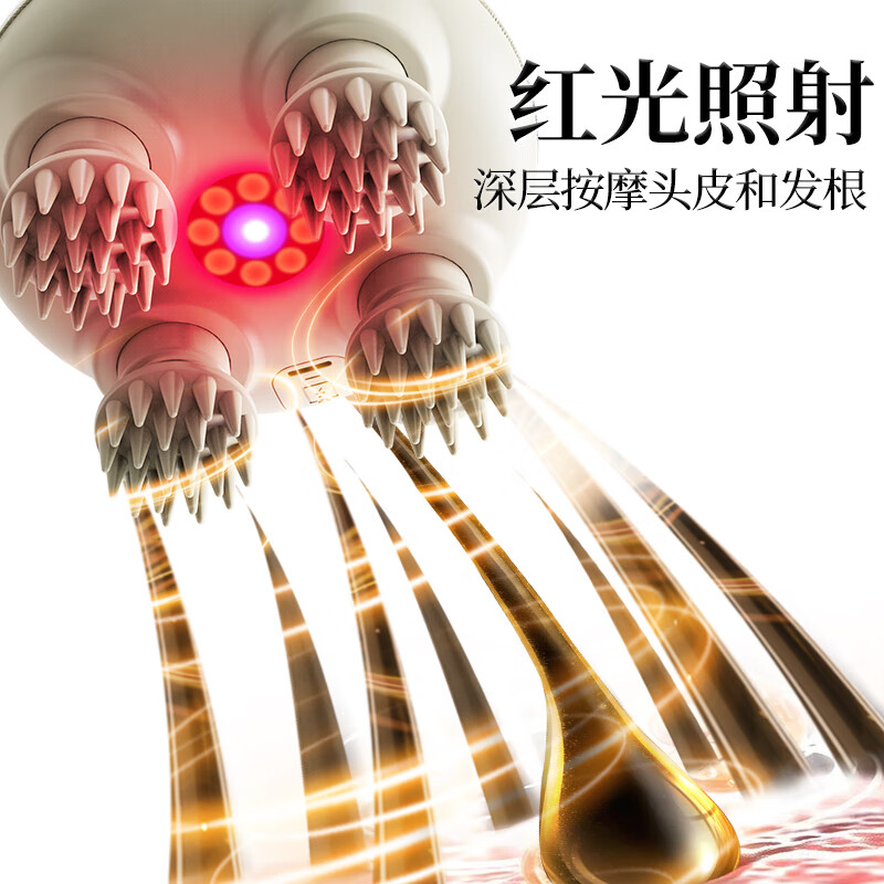 Hezheng head massager can be used as a hot compress on the face. Cat paw electric heating massage comb is waterproof and washable. A scratching massager is a birthday gift for parents and a New Year gift for girlfriend.