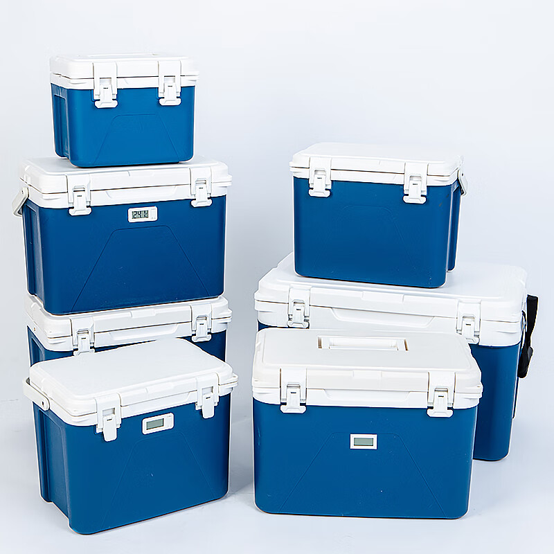 Jiruosen insulated box refrigerated outdoor camping fresh-keeping vehicle-mounted ice bucket commercial stall large-capacity medicine medical cold chain transportation 17L comes with convenient carrying strap + temperature display camping standard