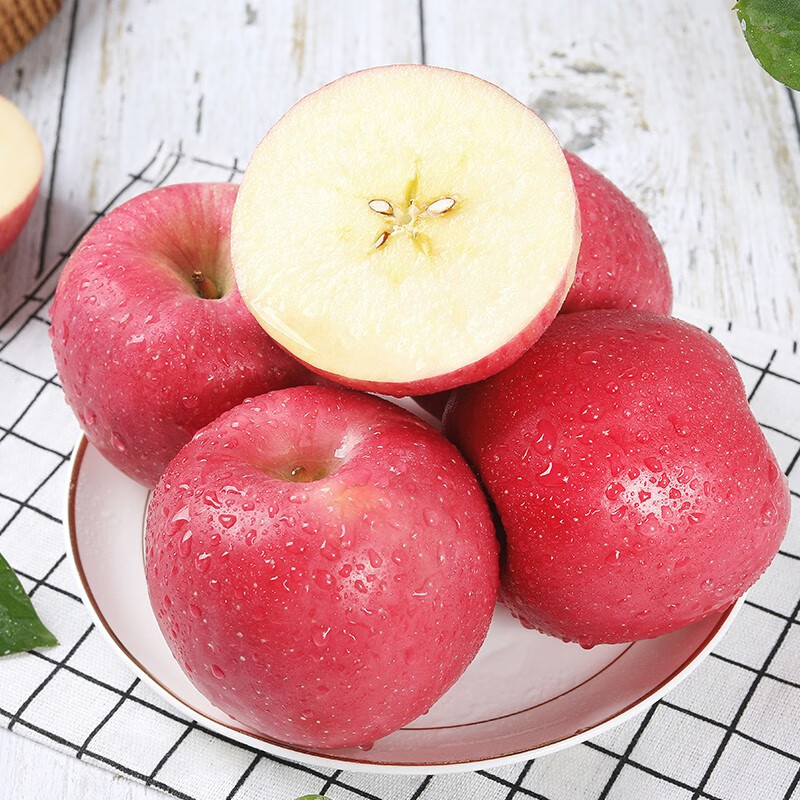 Longyuan Red SF Home Jingning Apple Gansu Red Fuji Apple Fresh Fruit for Pregnant Women Directly from the Source with Free Shipping Strictly Selected by Supermarkets | 10 Jin 76-85mm Net Weight 8.5 Jin Medium Fruit