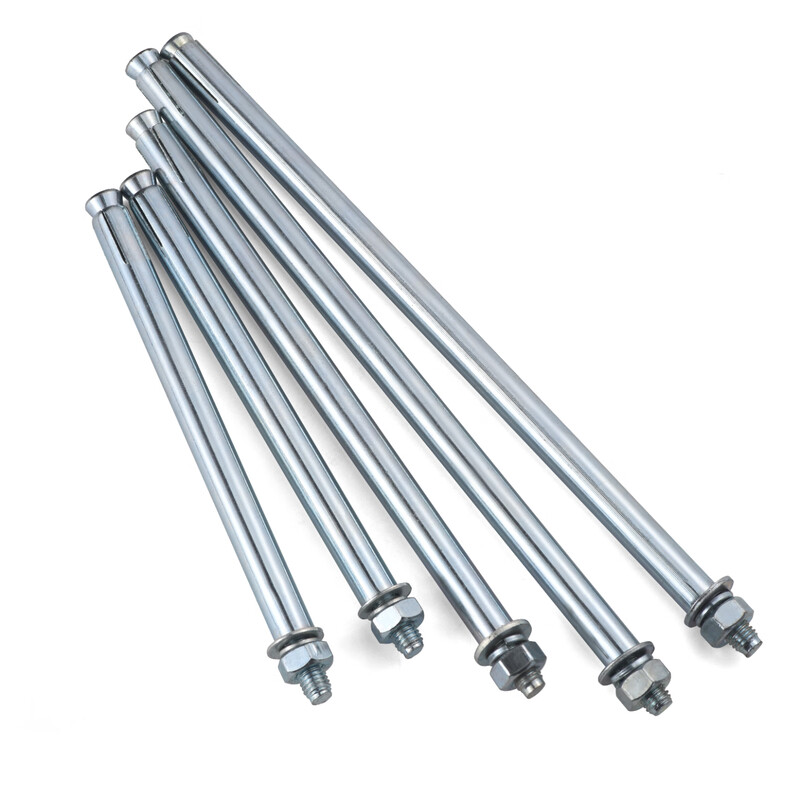 Jinggong (JINGGONG) national standard galvanized expansion screw extended extra long full pull bolt M6M8M10M12M14M16M20 M8*150 (5 pieces) punch 12mm