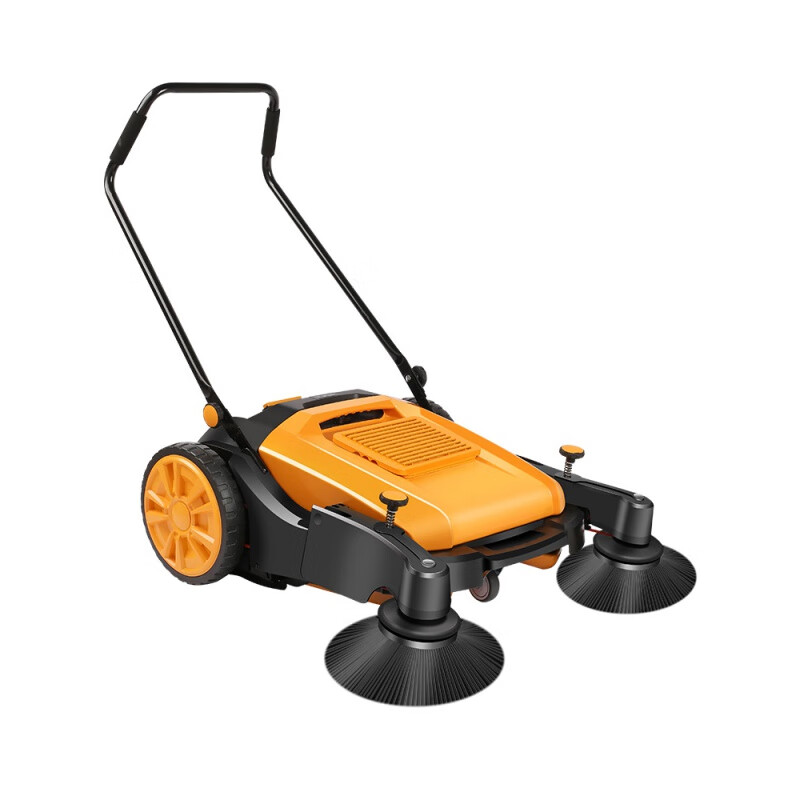 Hand push sweeper vacuum cleaner unpowered industrial factory workshop warehouse garbage removal chicken house dust property use 680 for narrow aisles