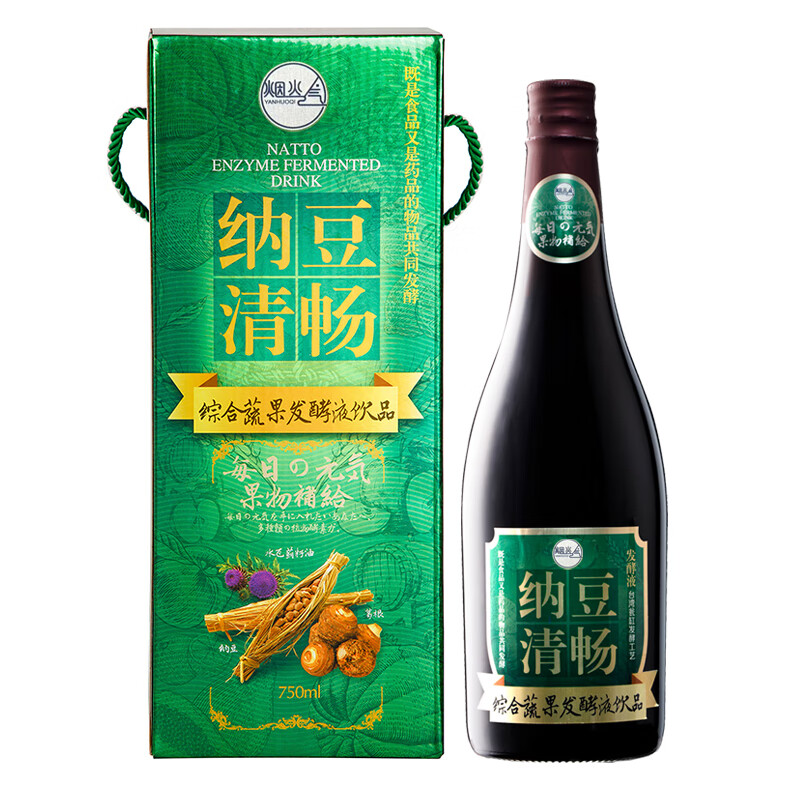 Fireworks gas imported from Taiwan enzyme stock solution probiotics net clear and clear natto kudzu kudzu red yeast filial element natto clear and clear 750ml*1 bottle