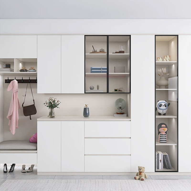 Chengshi Xianghe Furniture Beijing whole house customized Millennium Boat ENF grade particle board wardrobe entry shoe cabinet tatami cabinet Millennium Boat ENF grade particle board whole house customization enjoy full discount