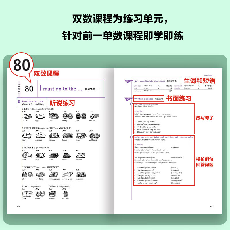 New Concept English 1 Beginner English Student's Book (Smart Edition with video overview of key points, text audio, word reading, word practice, text reading pronunciation assessment) Zero-based introduction, zero-based self-study, primary and secondary school English, Foreign Language Research Press