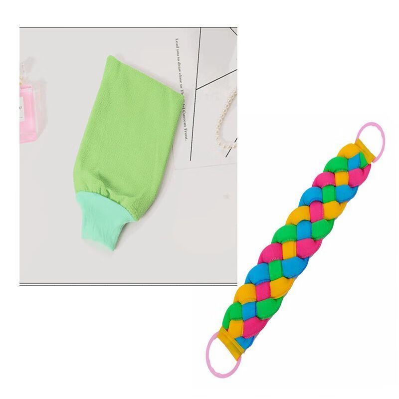 Twist braided bath towel, bath towel, bath towel, bath and back rub artifact, back rub without asking for help, coarse sand, lengthened bath towel, four pieces - pull back strip, coarse sand version, thickened - recommended