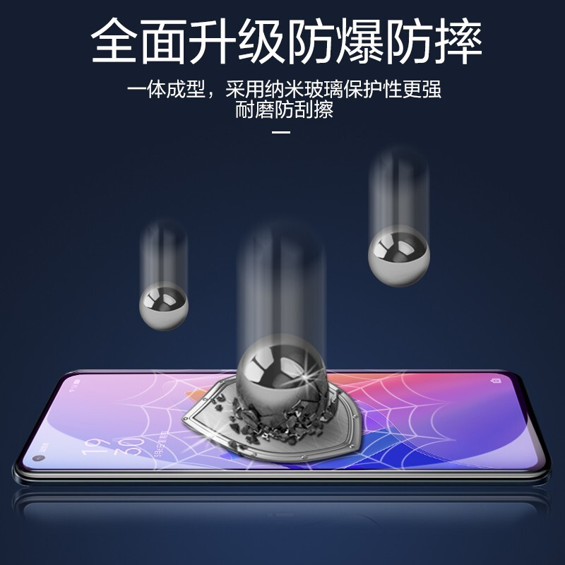 Manuohe OPPO A96 5G HD anti-blue light tempered film mobile phone protective film explosion-proof OPPO A96 upgraded anti-blue light tempered film 2 pieces + rear film