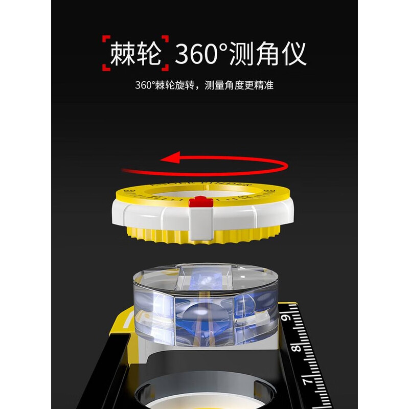 Sailoto level ruler, high-precision anti-fall leveling ruler, meter fan, small cast aluminum alloy balance ruler, solid strong magnetic, high-precision strong magnetic large blister, industrial-grade solid cast F