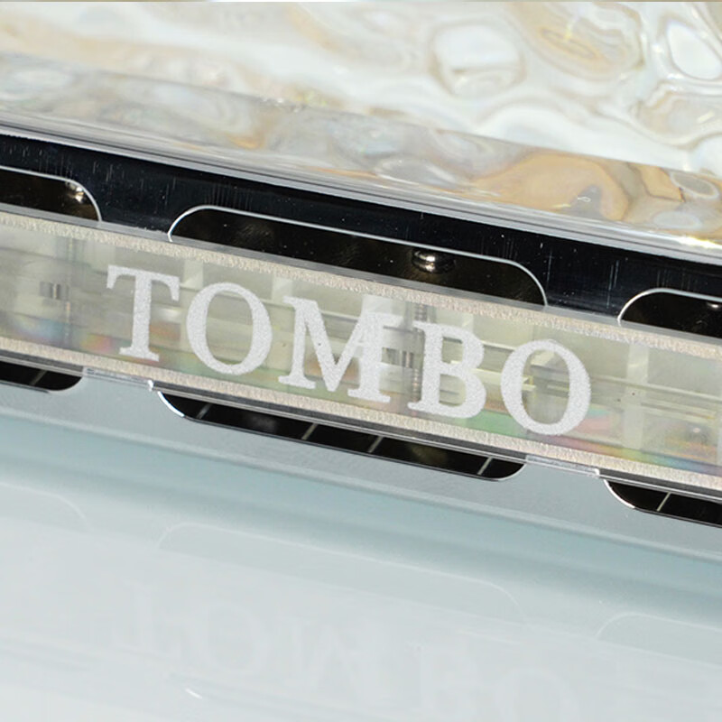 TOMBO's new 7624 polyphonic harmonica, 24-hole transparent grid electroplated seat cover, professional and advanced performance grade, custom metal grid, tonality remarks