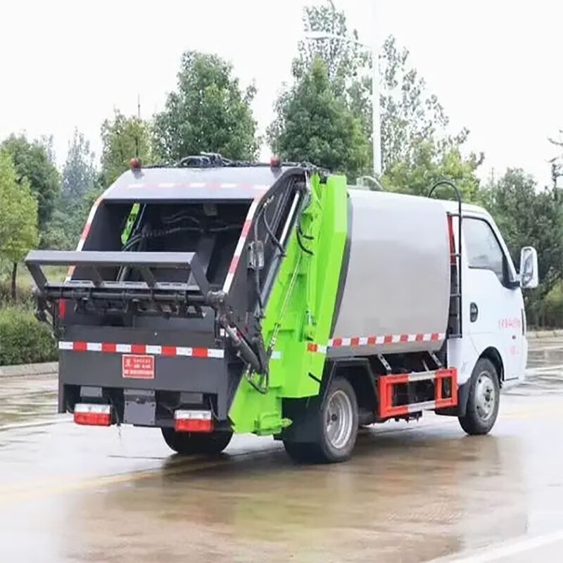 Zhongxiangyun 4 cubic compressed garbage truck blue brand camp area municipal domestic garbage transfer truck property community garbage removal truck environmental sanitation cleaning truck Tuyi compressed garbage truck