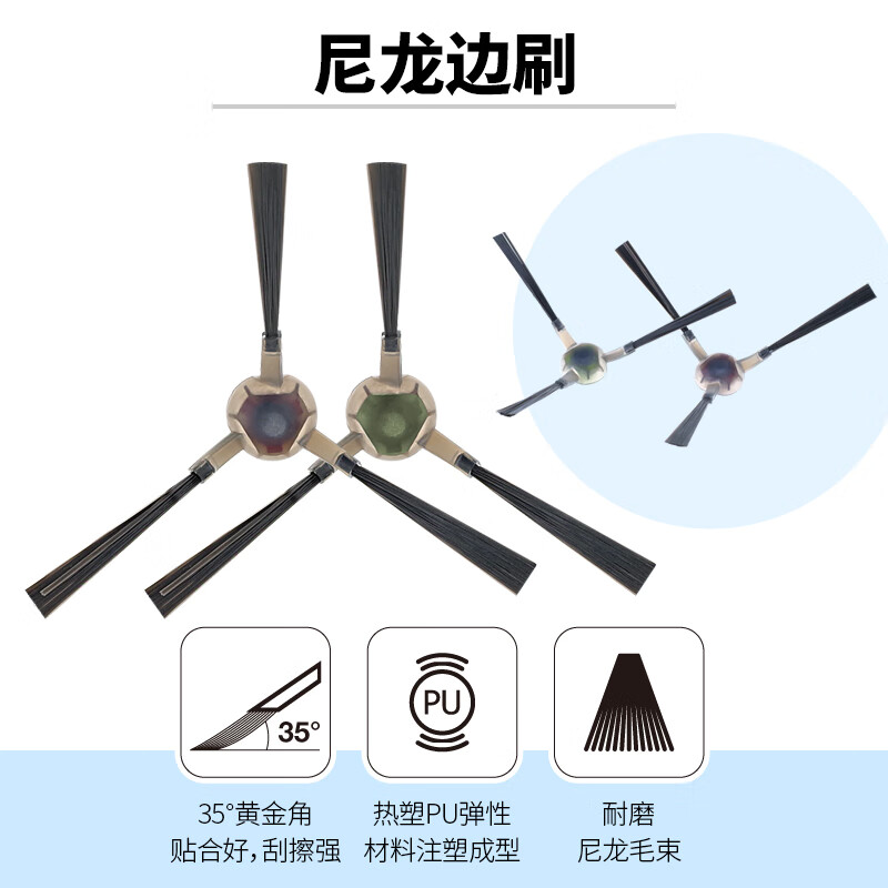 Naijie is suitable for Ecovacs DJ35 accessories DJ36 sweeping robot rag roller brush side brush water tank bracket sweeper battery side brush filter accessories DJ35/DJ36 experience set - 2 filters + 2 side brushes