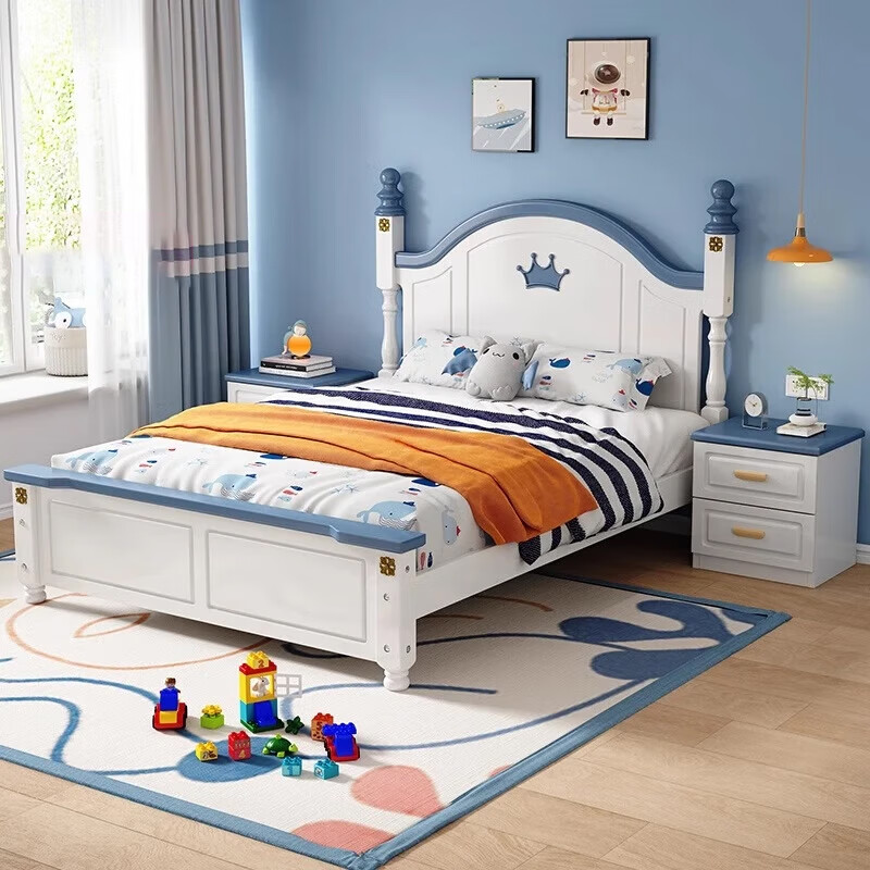 Tongli solid wood children's bed boy bed princess bed modern simple boy bed girl bed student bed single bed pink single bed including installation 1.5m*2.0m