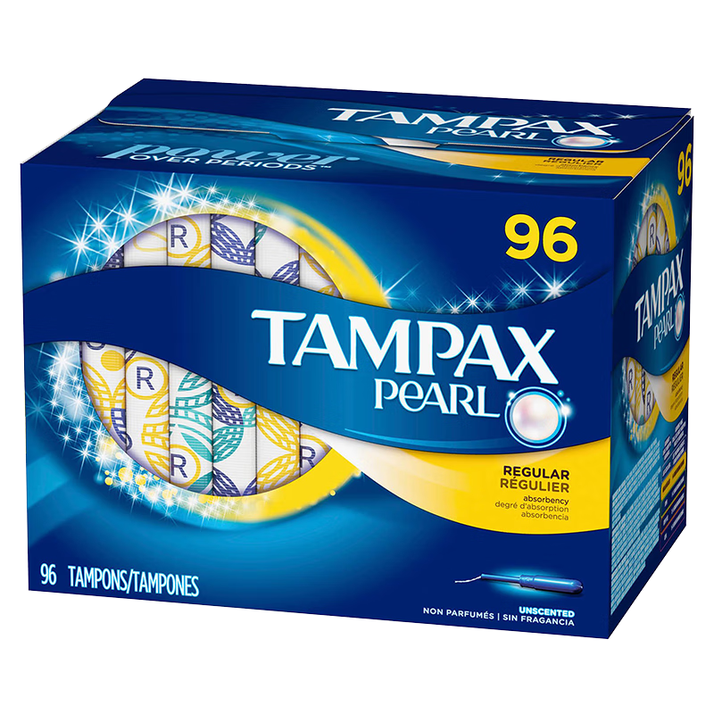 TAMPAX Canada imported TAMPAX tampons, catheter-type, non-sensory, built-in cotton swabs, sanitary napkins, normal flow rate, 96 pieces/box