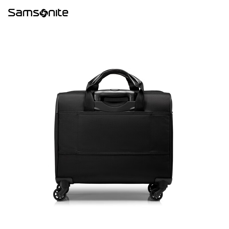 Samsonite Business Captain's Carry-on Case Business Travel Luggage Front Opening Soft Box Convenient Trolley Case BP0 15.6 inches Black