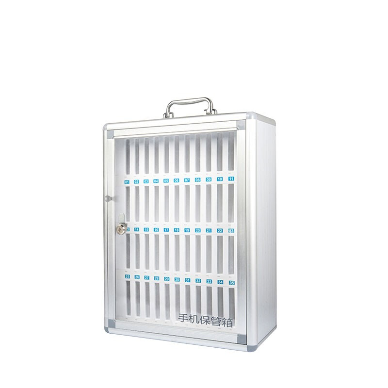 KINKOCCL mobile phone storage box mobile phone storage cabinet aluminum alloy lockable mobile phone storage box 48-bit JKSJX4