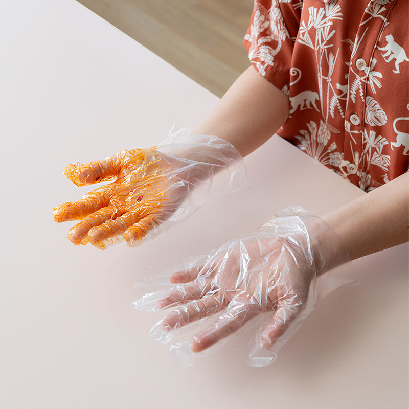 Jinghui Xichuang disposable gloves, food grade, reject oil stains, one size fits all, thickened gloves 100 pieces * 5 packs