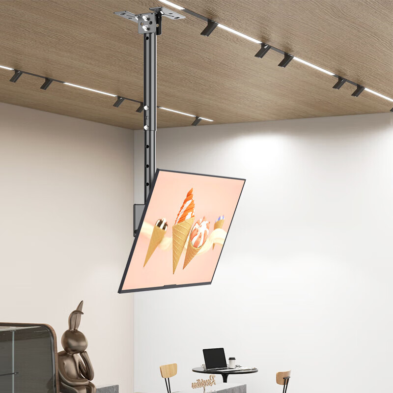 Jiangwutong TV ceiling mount bracket 26-60 inches ceiling mount bracket 360-degree rotating monitor boom LCD TV suspension bracket