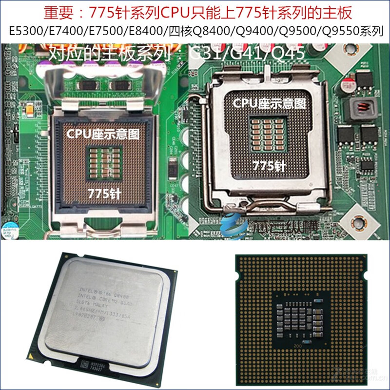 Intel Core 2400/3470/4570 series second-hand CPU desktop dual-core quad-core i3 i5 i7CPU Intel Core 2 Quad Q9500/9 new