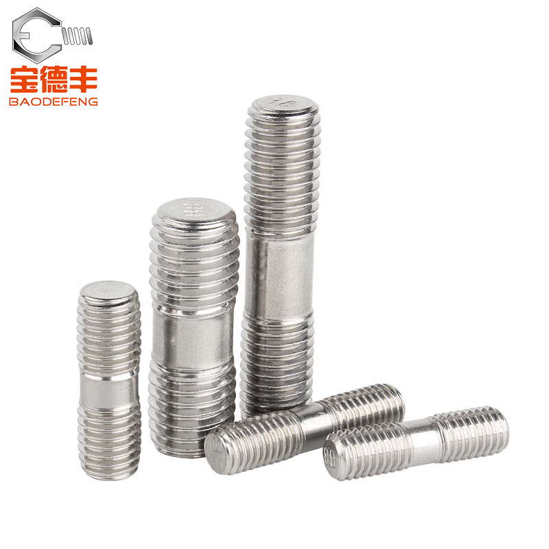 Baodefeng 304 stainless steel double-headed screw/extended screw two-headed screw rod tooth rod double-headed bolt tooth bar stud national standard M16X180 1 piece