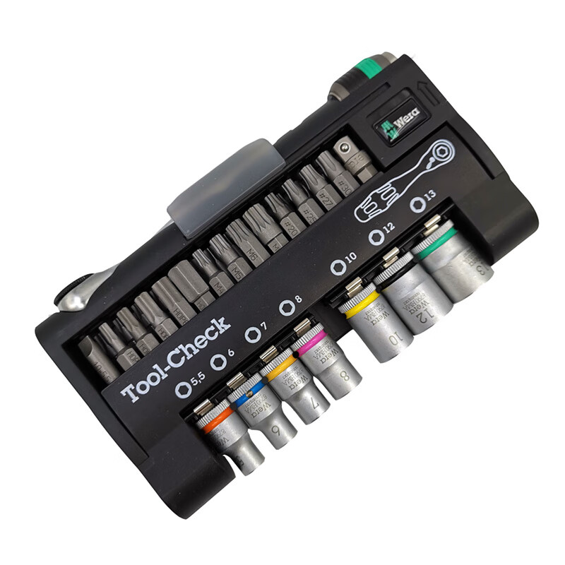 WERA 39 pieces 8001A mini auto repair bicycle set socket ratchet screwdriver wrench 39 pieces TOOLCHECKPLUS