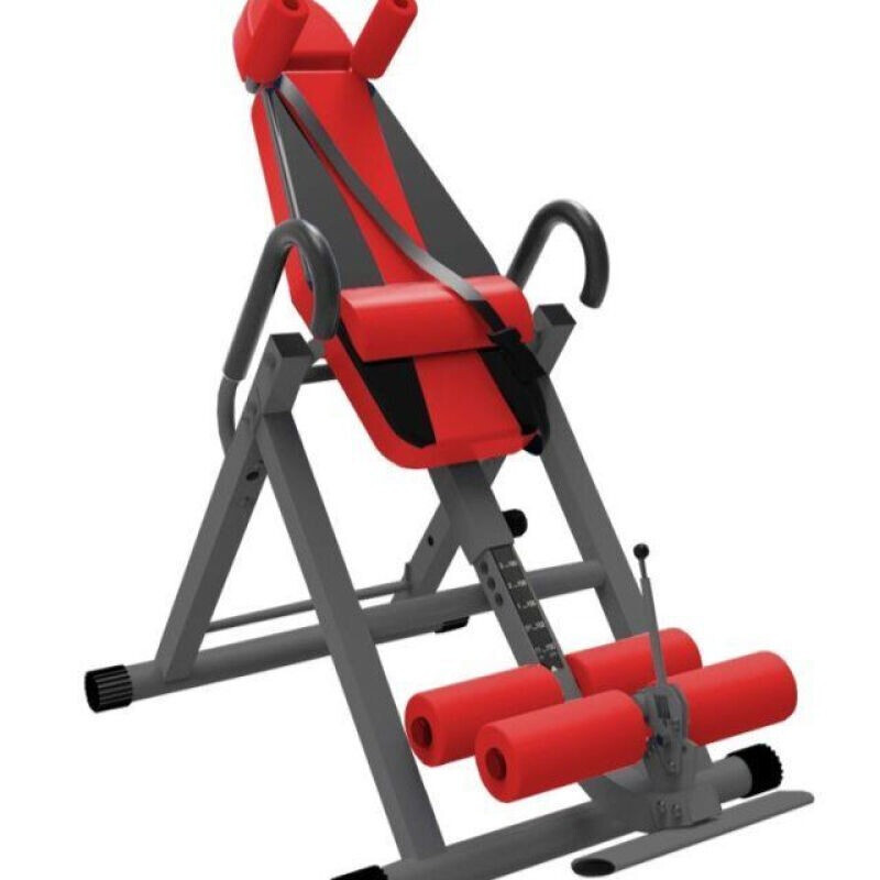 Inversion machine small home fitness inversion machine upside down intervertebral disc cervical spine yoga stretching assisted abdominal tightening supreme model (blue)