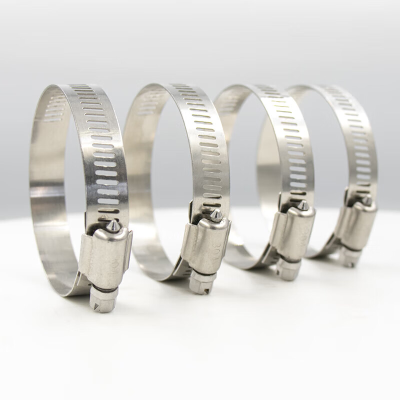 Jinguluo 304 stainless steel American clamp, hose clamp, pipe clamp, water pipe clamp, gas pipe buckle fixed pipe clamp 33-57 (10 pieces) KCAA-597