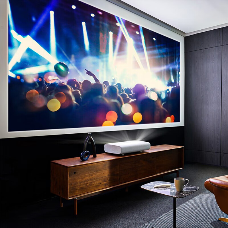 Samsung (SAMSUNG) Laser TV LSP7T Brilliant Screen 4K Ultra HD Home Theater Smart Large Screen Eye Protection Ultra-Thin Giant Screen Cinema Free Home Installation 100-inch P7+100-inch Fresnel Hard Screen
