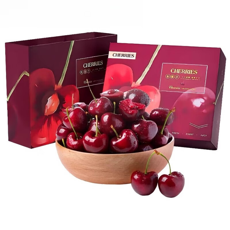 Chizhen Cherry Chile imported black pearl large cherry fresh seasonal fruit Christmas and Spring Festival gift box 1000g (net weight) gift box 3J