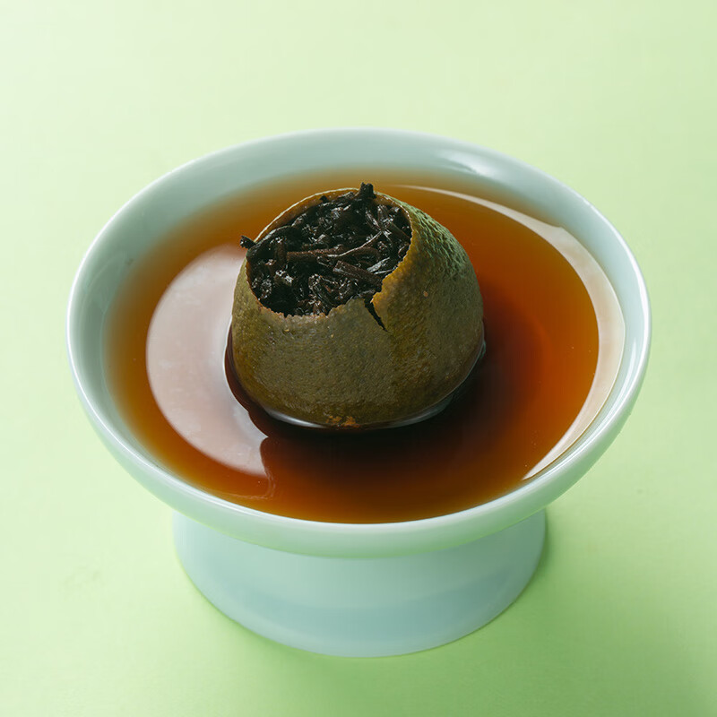 Bama Tea Pu'er Tea Small Green Mandarin Xinhui Mandarin 2019 Menghai Ripe Pu'er 50g canned tea for your own consumption
