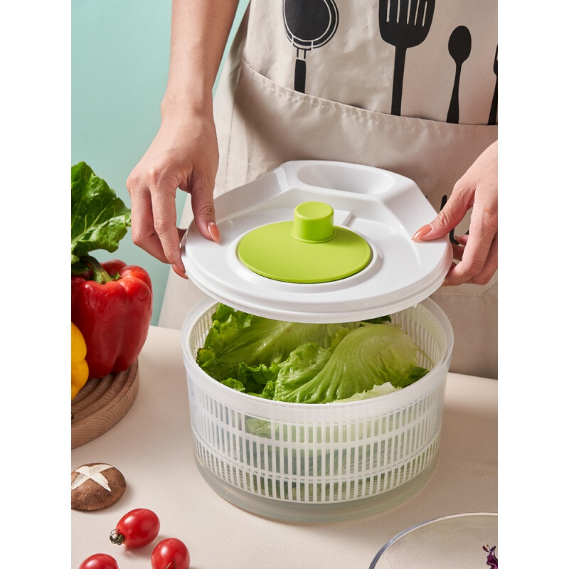 Fengtuoxing Salad Dryer Kitchen Vegetable Tools Dehydration Household Vegetable Basin Fruit Hand Shake to Remove Water Small 3L Classic Model