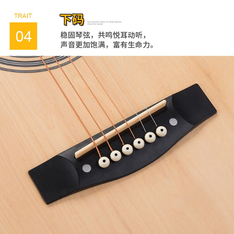 WEIKASI Folk Guitar Beginner Acoustic Guitar Veneer Beginner Entry Practice Guitar Guitar Student Male and Female Instrument 38-inch Blue + Gift Pack Recommended for Beginners