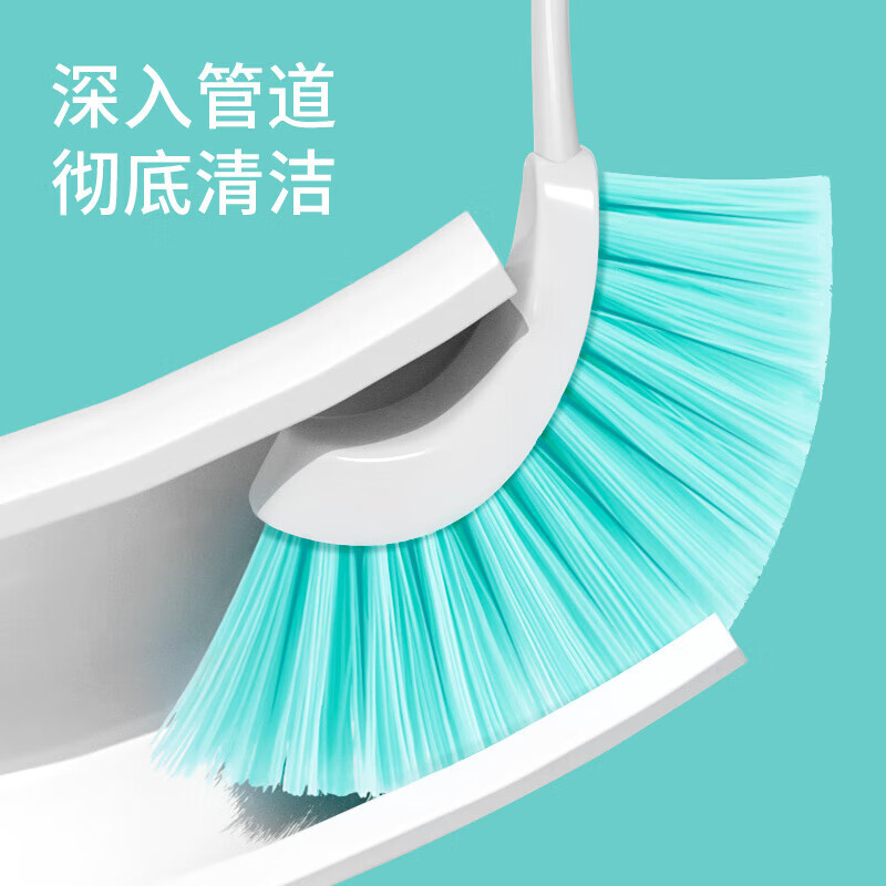 MARYYA Toilet Brush Set Drainable Long-handled Brush for Cleaning Dead Corners of the Toilet Base Cleaning Toilet Artifact Wall-mounted Curved Brush Head Small Elephant Trunk Toilet Brush