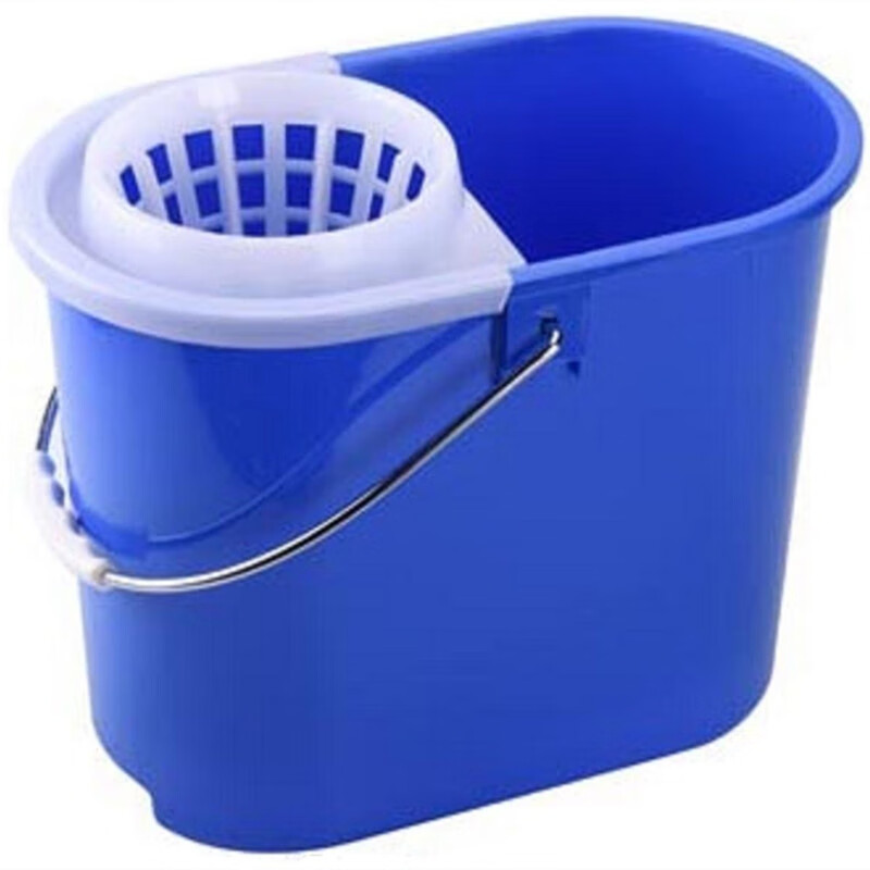 Fat Cat plastic floor mop bucket thickened hand-pressed red old-fashioned mopping bucket mop squeeze bucket household gray cleaning bucket 236 blue no squeeze grid