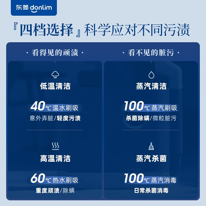 Donlim fabric sofa cleaning machine, spray-suction integrated household carpet washing machine, high-temperature steam mite removal cleaning machine, carpet mattress curtain car cleaning tool DL-6906, high-temperature steam sterilization DL-6906