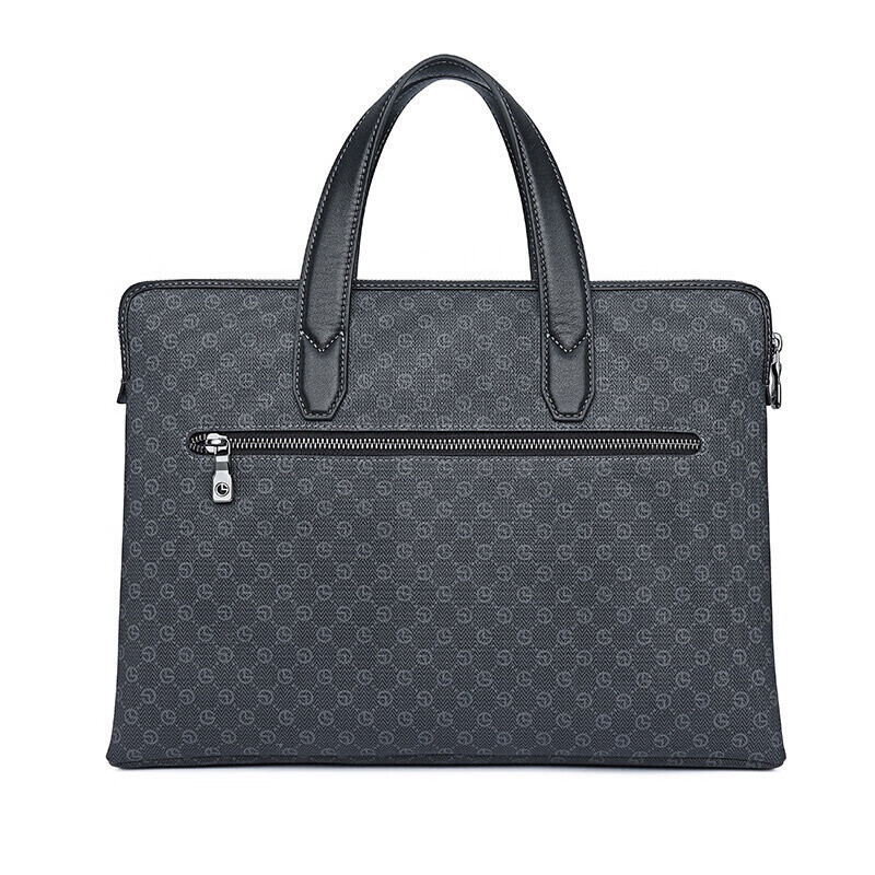 Goldlion Handbag Horizontal Large Capacity Computer Bag PVC Men's Bag Business Briefcase New Year's Gift