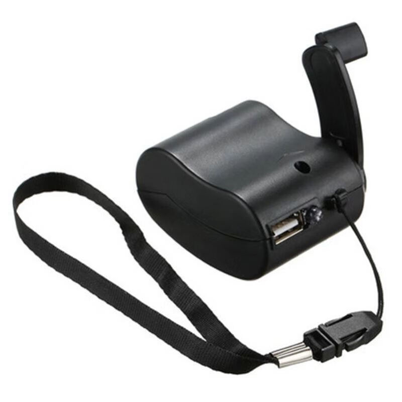Customized mobile phone hand charger manual generator USB charger emergency charger over 20000 mobile charge black hand generator