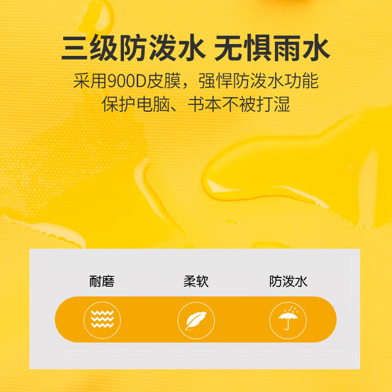 Lark Pad Backpack Tutorial Bag Ultra Light Fashion Casual Wear-Resistant Water-Repellent Tutorial School Bag 107 Blue and Yellow