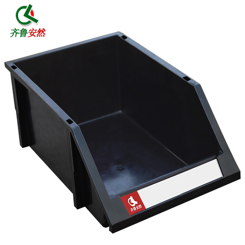 Qilu Anran anti-static parts box black F2 inclined box with column 250*150*120MM combined classification box material box component box organization and storage box