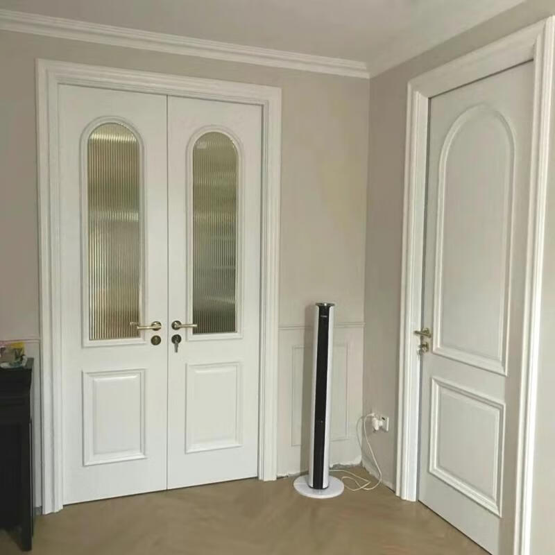 Chongqing Xiaoxiao Wooden Door Double Door Bedroom Customized Painted Solid Wood Solid Wood Composite Painted Door