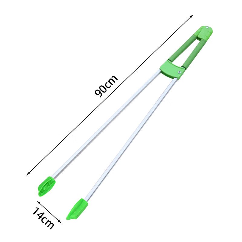 Mrs. Zhuang sanitation long-handled garbage clip picker garbage pliers double aluminum tube-glue head-garbage clip