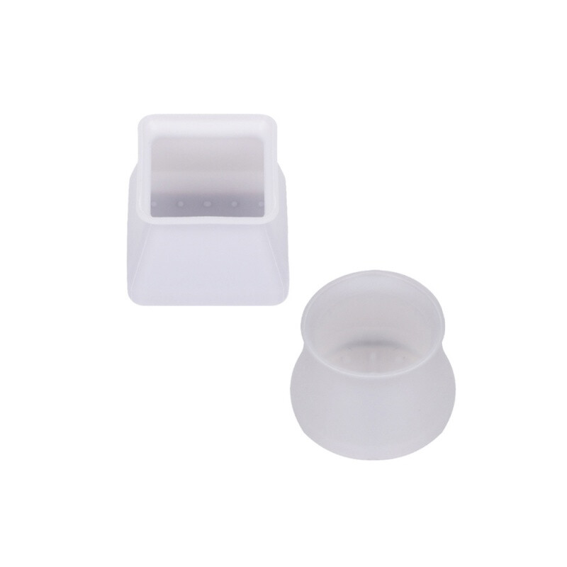 Chair foot covers, silent wear-resistant stools, non-slip wooden floor protective covers, furniture table leg pads, silicone table and chair foot pads, square-grey 16-pack, suitable for table corners with a length and width of 3.5-4CM