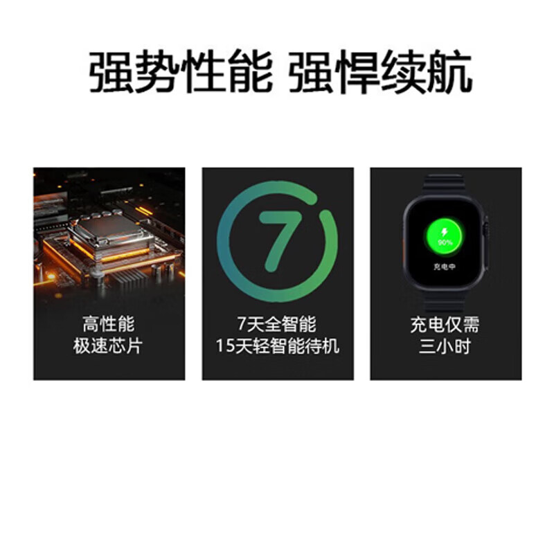 New Huaqiang Beifang equipped with s11 multi-function smart island call reminder Ultra3 smart watch X7 S11Ultra3 - decompression mini game + call reminder - white glue