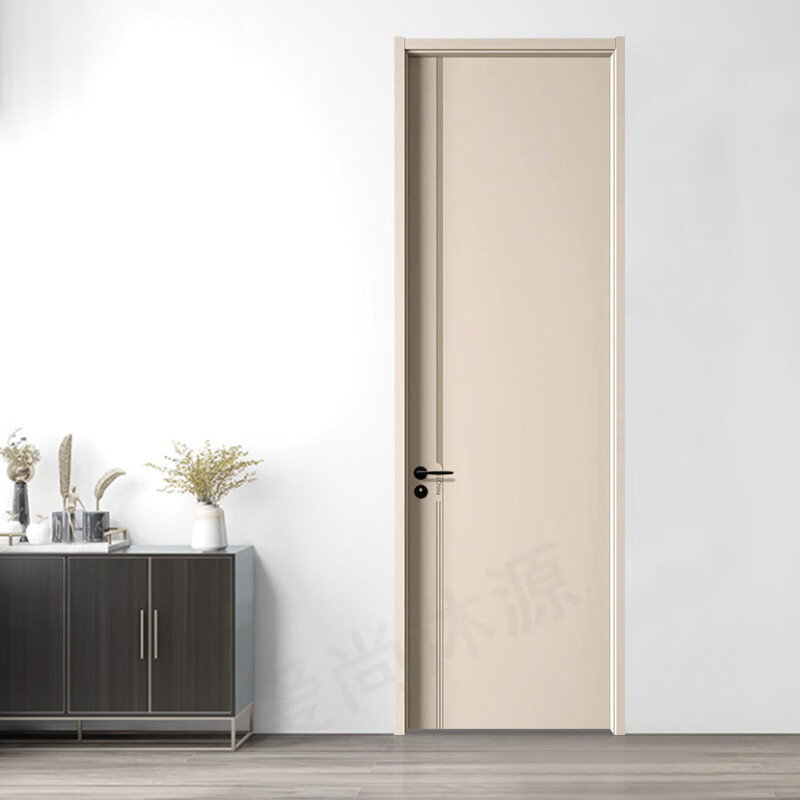 High-end bedroom door, indoor set door, carbon fiber technology wooden door, environmentally friendly paint-free door, solid wood composite door, light luxury and simple room door, molded model PUR edge sealing, high-end set door (upgraded fragrant fir full filling + upgraded magnetic lock)