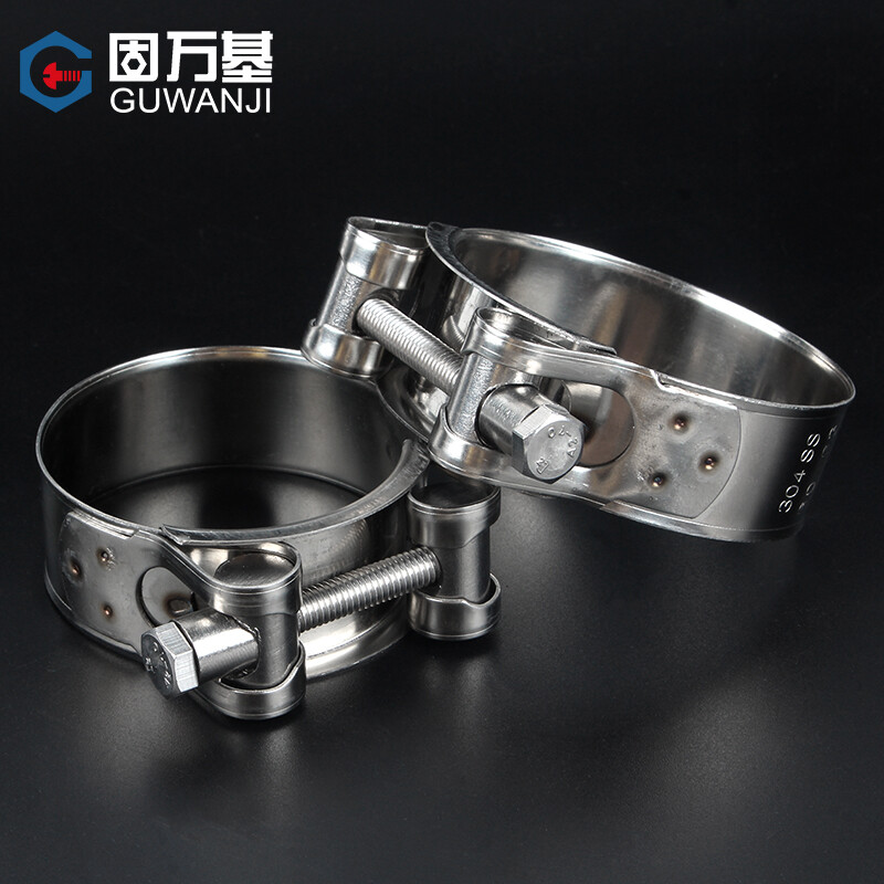 Guwanji 304 stainless steel strong hoop European style hose hoop thickened pipe clamp holding hoop fixed ring buckle water pipe hoop pipe clamp 20mm-22mm 1 piece 304 strong hose hoop