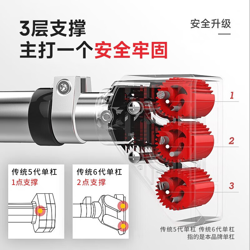 Herfair indoor horizontal bar pull-up device home punch-free door frame wall home hanging bar children's swing fitness equipment patented self-locking 130-175CM