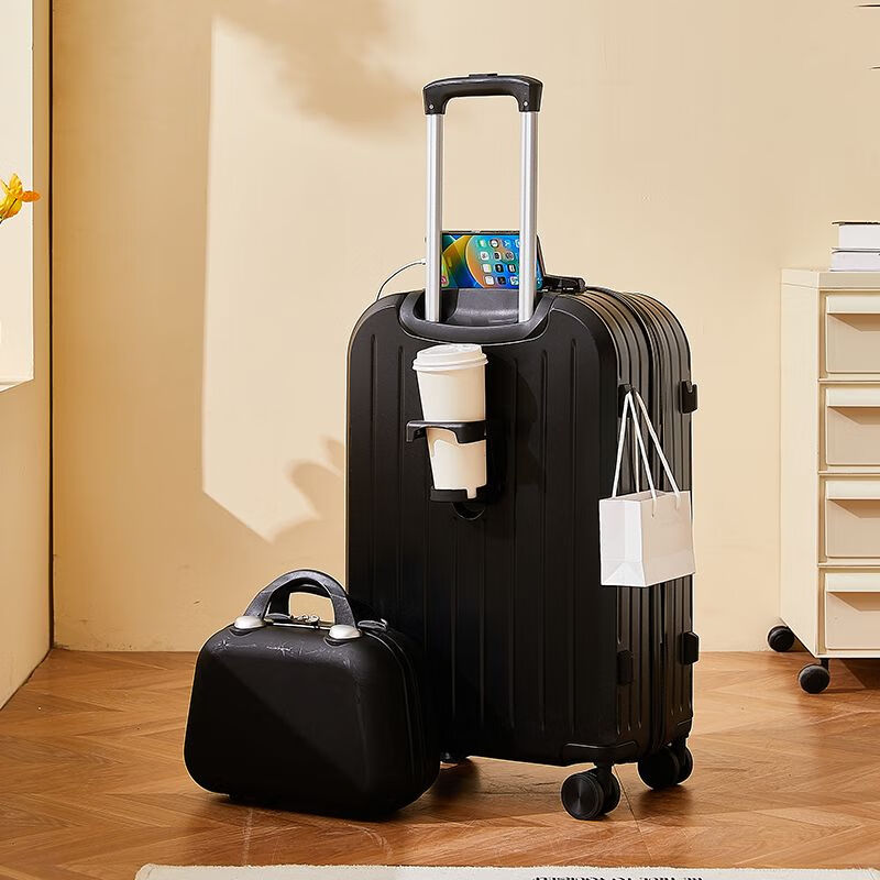 OLOEY luggage women's new trolley case 20 inches 24 inches 28 inches mother box travel code boarding suitcase milk white basic single box 20 inches too small for boarding without side lift hooks