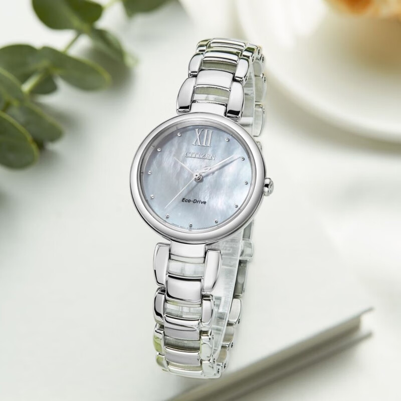 CITIZEN Eco-Drive Flower Whispering Wind Series Fritillaria Dial Simple Fashionable Trendy Women's Watch EM0530-81D