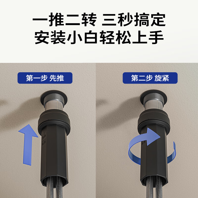 JOMOO kitchen faucet bathroom sink hot and cold water dishwashing basin seven-shaped faucet 304 stainless steel dishwashing basin double spray seven-shaped faucet-33186 gun gray