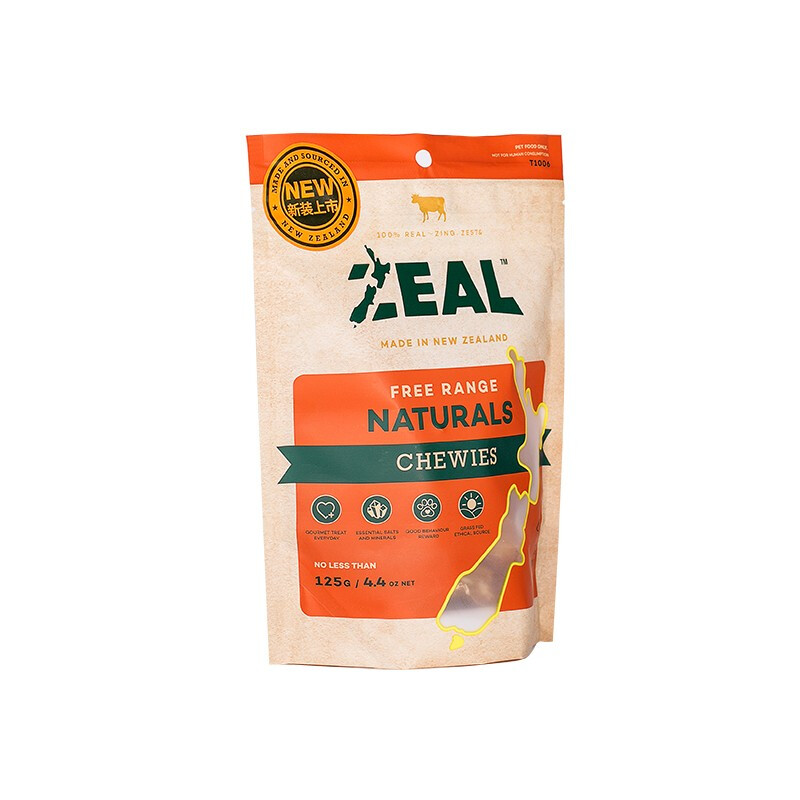 ZEAL Zhenzhi New Zealand imported dog snacks air-dried veal tendon rings 125g molar teeth cleansing meat jerky for adult dogs