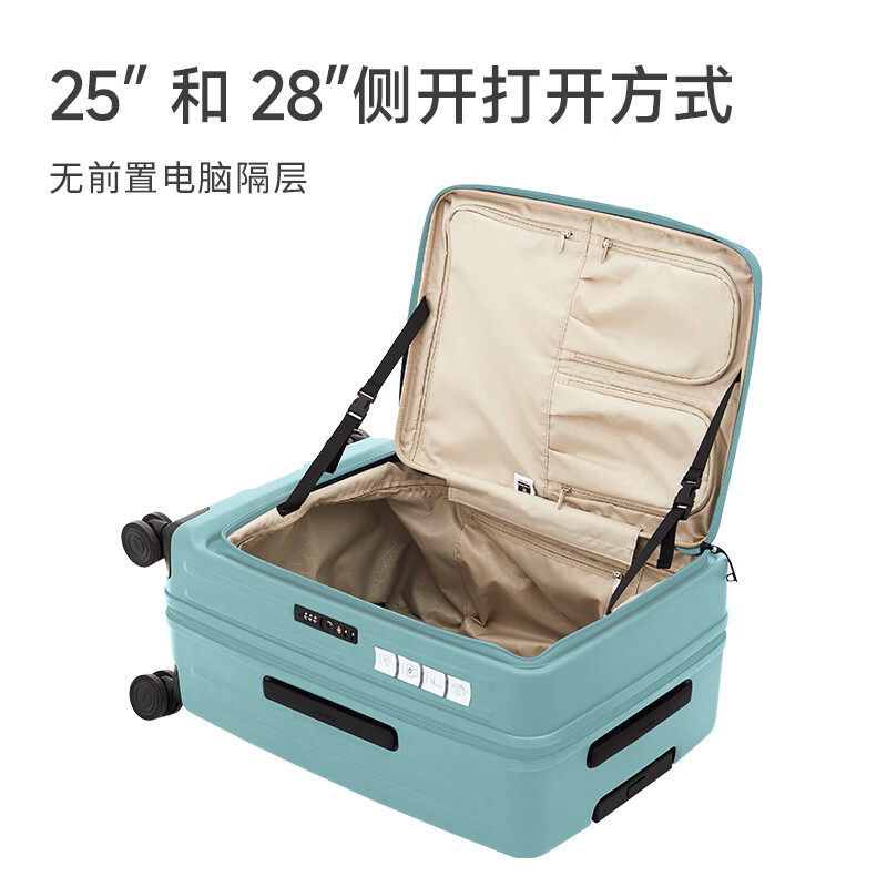 CROWN multifunctional front-opening side-opening zipper suitcase travel suitcase trolley suitcase with 15% expansion capacity 5020 sapphire color expandable 20 inches front opening cover can be boarded