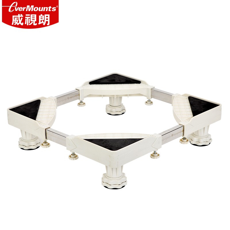 Weishilang vertical square air conditioner cabinet base heightening bracket 2 pcs 3 pcs suitable for Haier Gree duck Royalstar small refrigerator base disinfection cabinet mop pool mini washing machine bracket H4-column foot (fixed four feet, height adjustable) 9-11cm